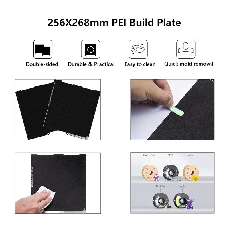 LANKEGU Double Side Black PEI Build Plate for Anycubic Kobra 3, 3D Printer Dual Side Textured PEI Print Bed Platform for Kobra 3, Kobra 3 Combo 3D Printer Platforms - Image 5